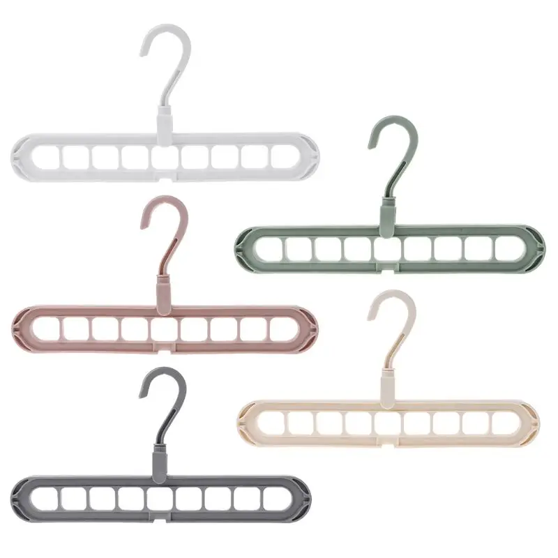 Вешалка для одежды с 9 отверстиями, пластиковая стойка для хранения, шкаф, органайзер для одежды, крючок для пальто, дропшиппинг