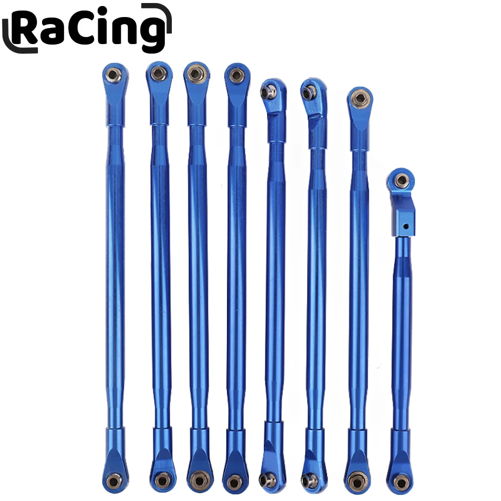 

SCX6 8 Piece Aluminum Linkage Kit Suspension Rod Ends For RC Track Axial SCX6 JLU Wrangler Upgrade