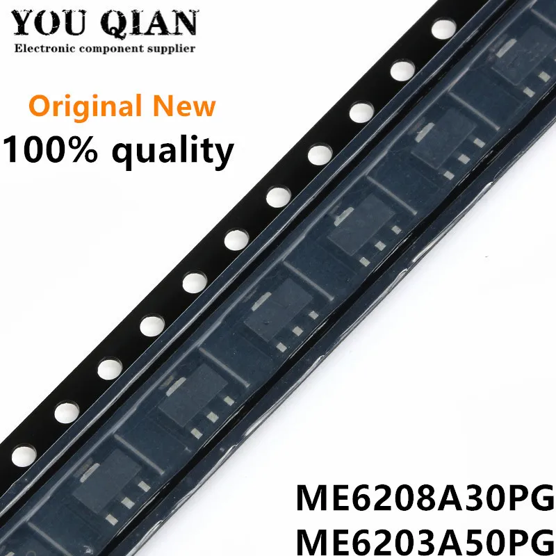 

(10 шт.) 100% новый набор микросхем ME6208A30PG 6208A ME6203A50PG 6203A SOT-89
