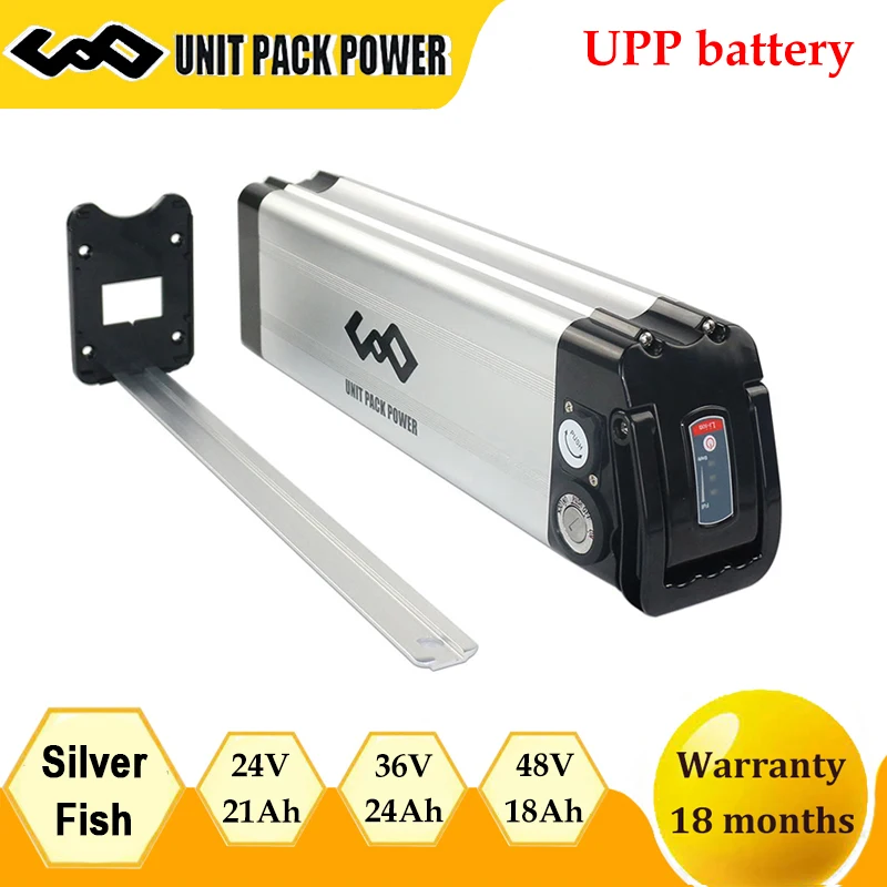 

Silver Fish EBike Battery Pack 24V 36V 48V 21Ah 24Ah 18Ah 18650 Lithium Electric Bicycle Batteries for 250W 350W 500W 750W 1000W