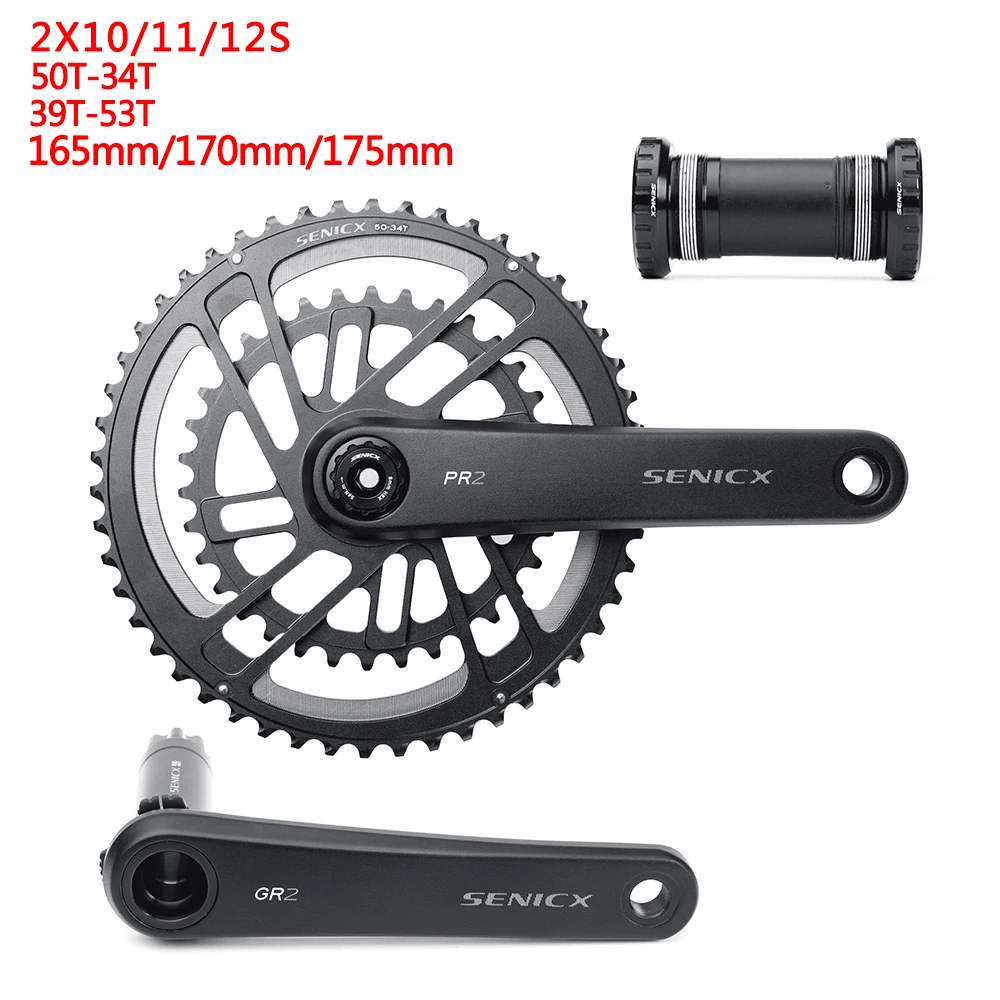 Road Bike  2 X 10 /11/12 Speed Road Chainset Chain Wheel Crank Protector, 50/34T, 165mm/170mm / 175mm, Cranksets Double Chainrin