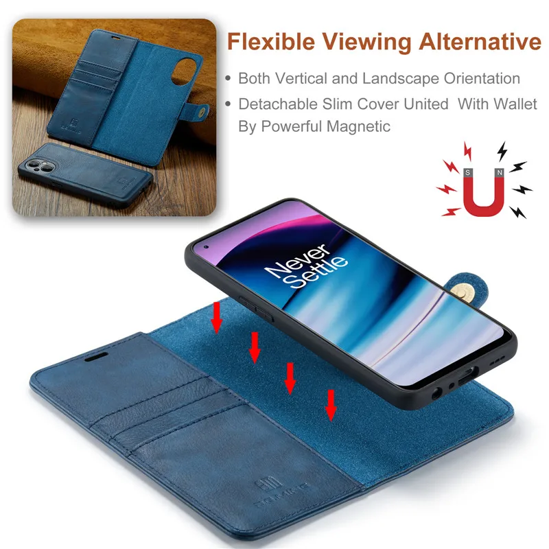 Flip Case for Oneplus Nord N20 2022 2in1 Detachable Leather Wallet Magnetic Cover One Plus Nord N20 Case Nord N20 N 20 Funda