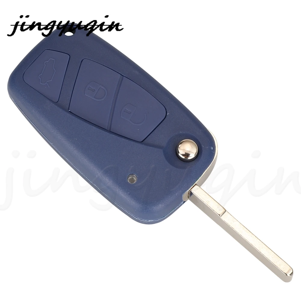 Jingyuqin 2/3 кнопочный флип смарт-телефон 433 МГц ID48 чип для Fiat Bravo Linea Stilo с декором SIP22
