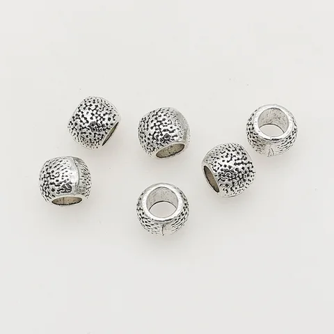 Бусины TOM YANG, античное серебро, 8x6,5 мм, 10 шт.