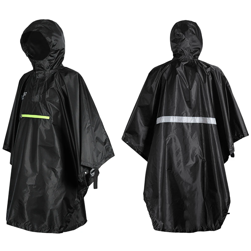 

Rain Cape Men Women Raincoat Waterproof Rainwear Bicycle Raincoat With Reflector Camping Rainproof Poncho With Reflective Strip