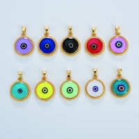 diameter 16mm color eyes pendant clasp diy jewelry resin cabochon metal frame earrings accessories necklace chain wholesale bulk