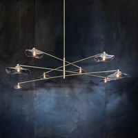 designer modern led chandelier lighting special shaped handmade glass living dining model room bedroom personality pendant lamps