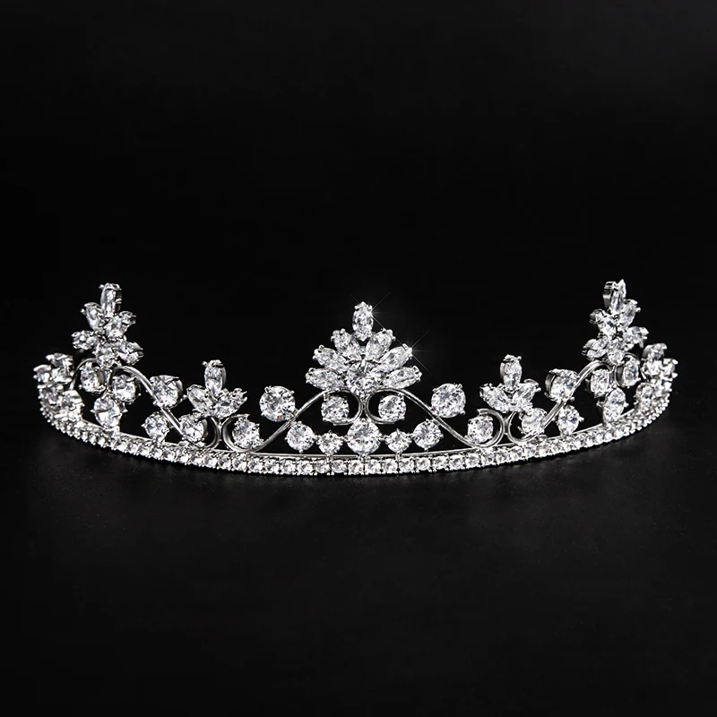 

JADE ANGEL Crown Trendy 'Tiaras Crown Women Wedding Hair Accessories Party Sombreros Zircon Princesa Crown