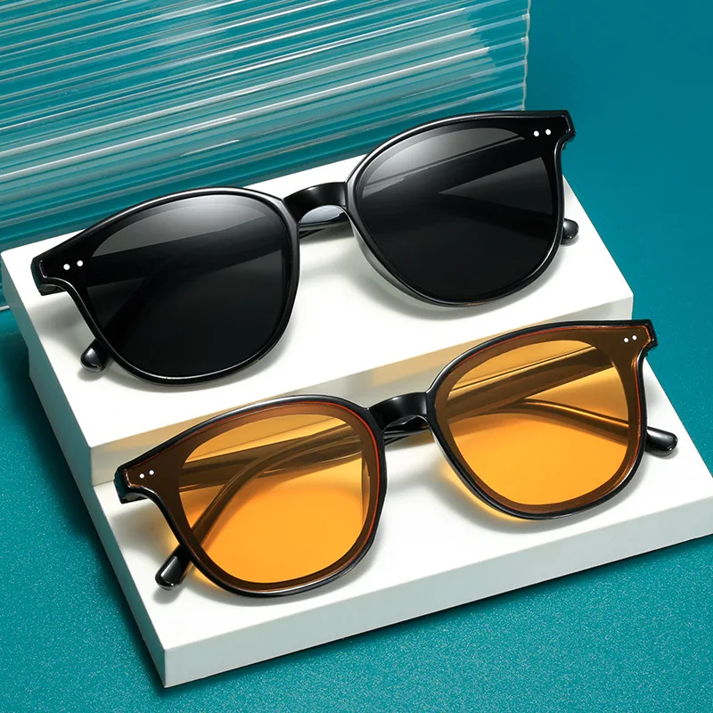 

Модные дизайнерские солнцезащитные очки, уличные круглые черные очки в Корейском стиле, женские и мужские классические высококачественные очки UV400