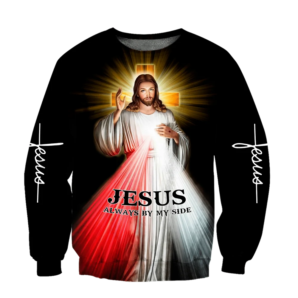 

CLOOCL Christian Catholic Jesus Beautiful Sweatshirt Print Casual Long Sleeve Harajuku Couple Tops Sudadera Hombre Drop Shipping