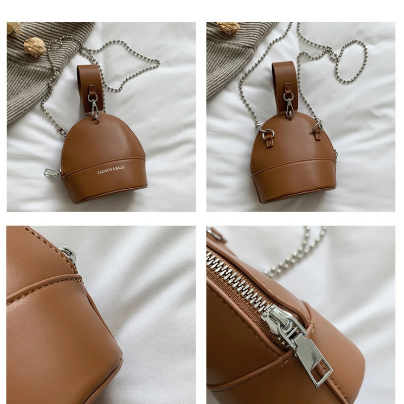 2022 New Mini Shell Bag Women's Bag Small Popular Design Fashion Portable Chain Popular One Shoulder Crossbody Bag