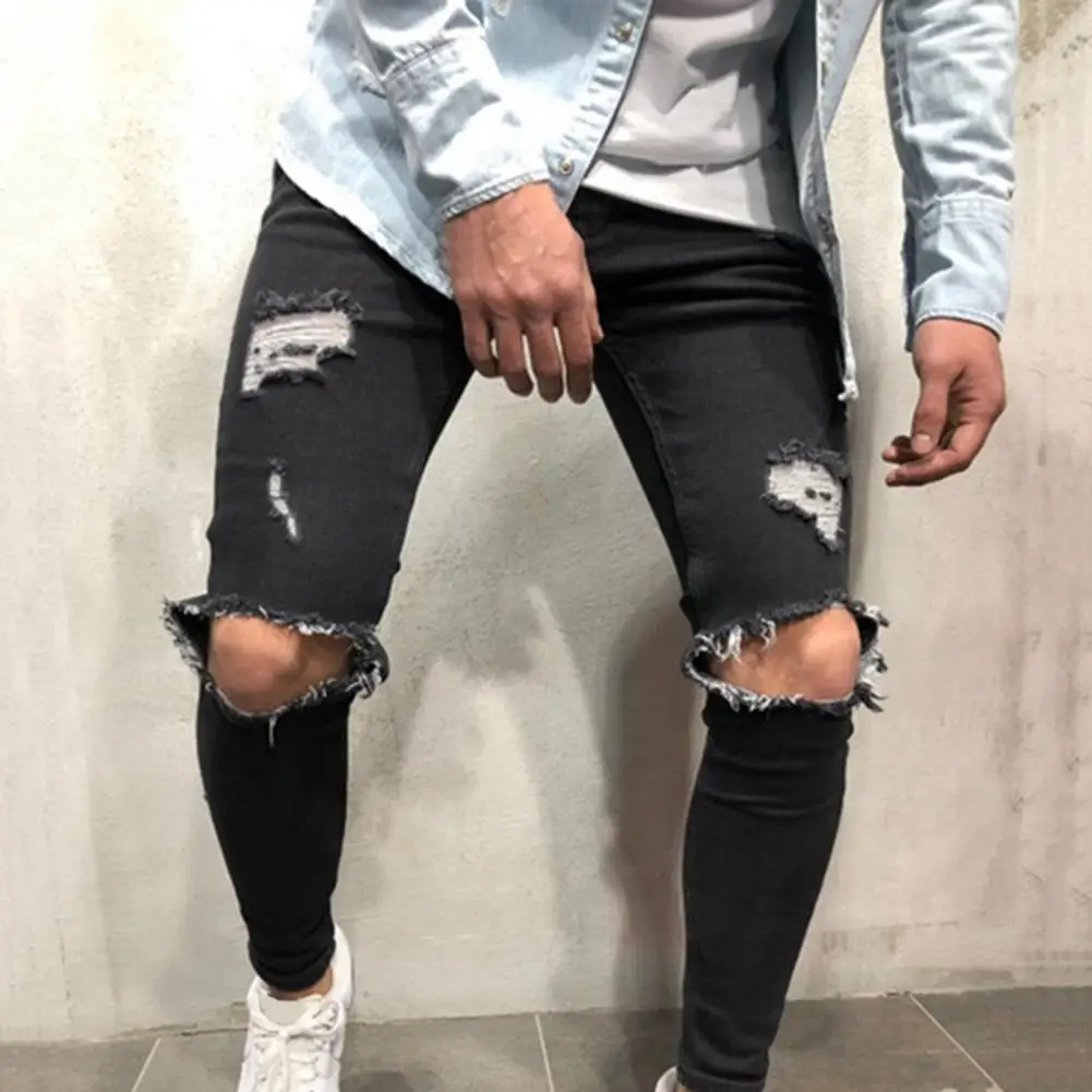 

Мужские Винтажные брюки с дырками, классные брюки для мальчиков, летние мужские рваные джинсы в европейском и американском стиле, бриджи 4XL