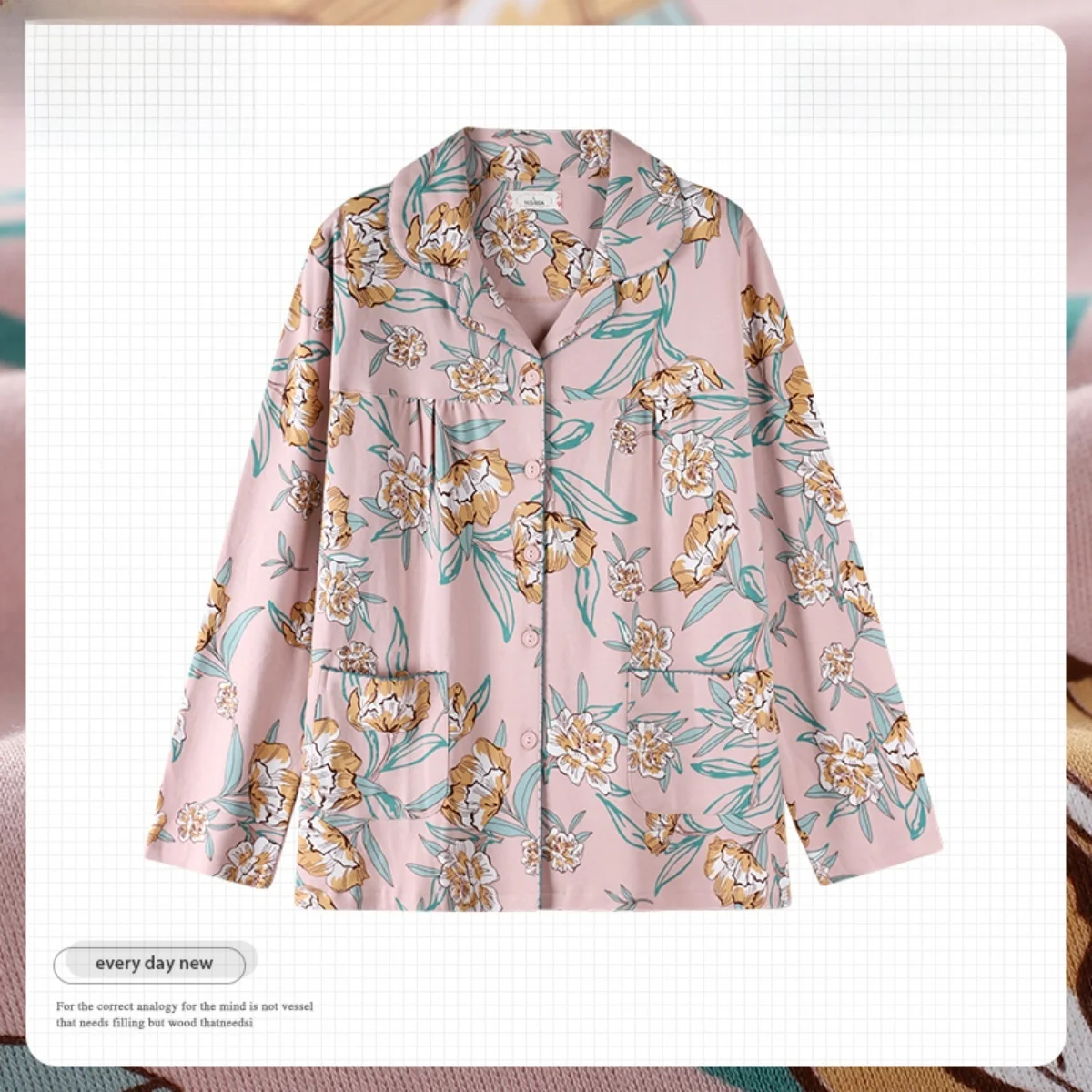 Хлопковые пижамы для мамы. Женский цельный топ на весну и осень с длинными