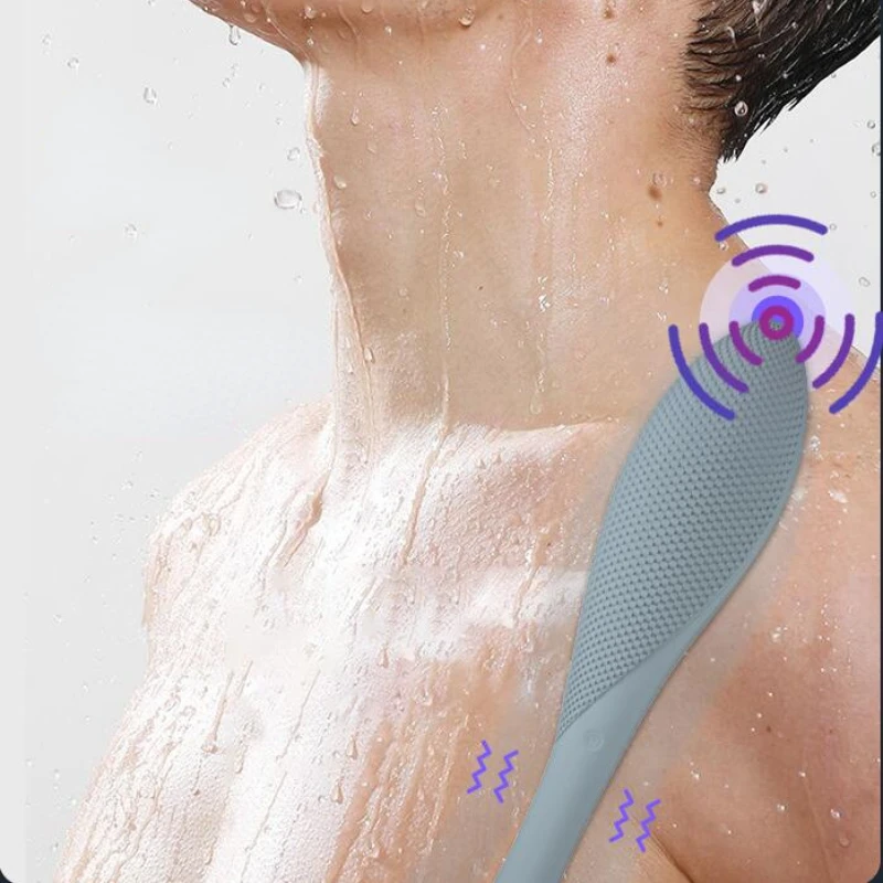 

Electric Silicone Bath Brush Ultrasonic Cleaning Vibration Massage Washing Body Back Scratcher Skin Care Clean Massager for Back