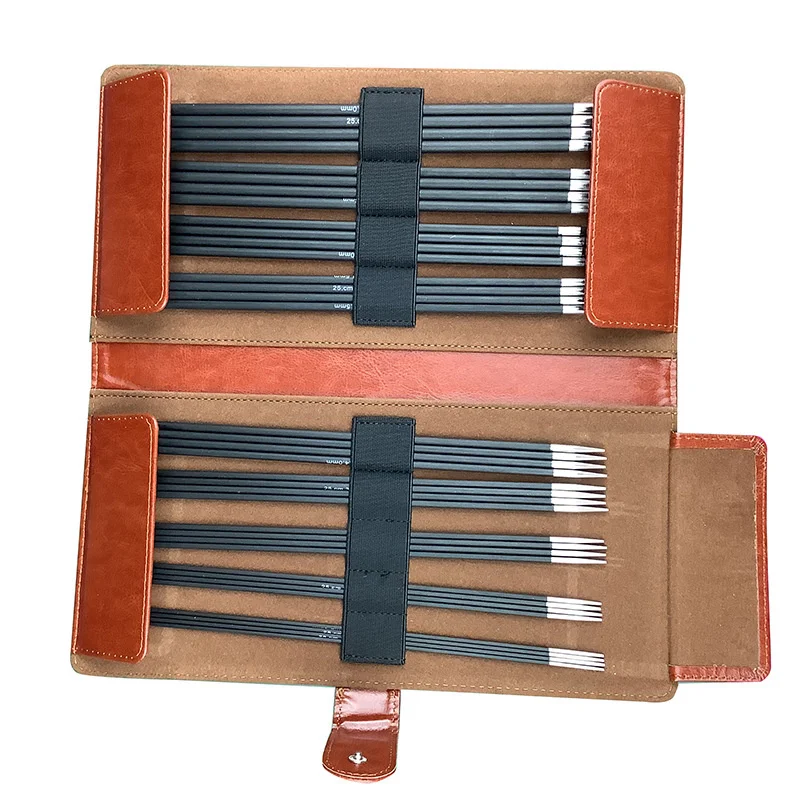 Набор прямых спиц для вязания 9 пар 2 0-6 0 мм двухсторонняя из углеродного волокна и