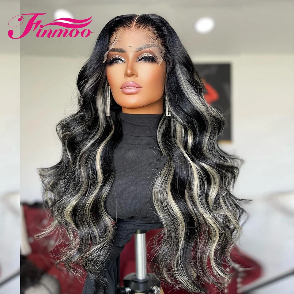 

Highlight Wig Middle Parting T Lace Part Wig Body Wave Lace Front Wig Transparent Lace Wig For Woman Human Pre plucked Remy