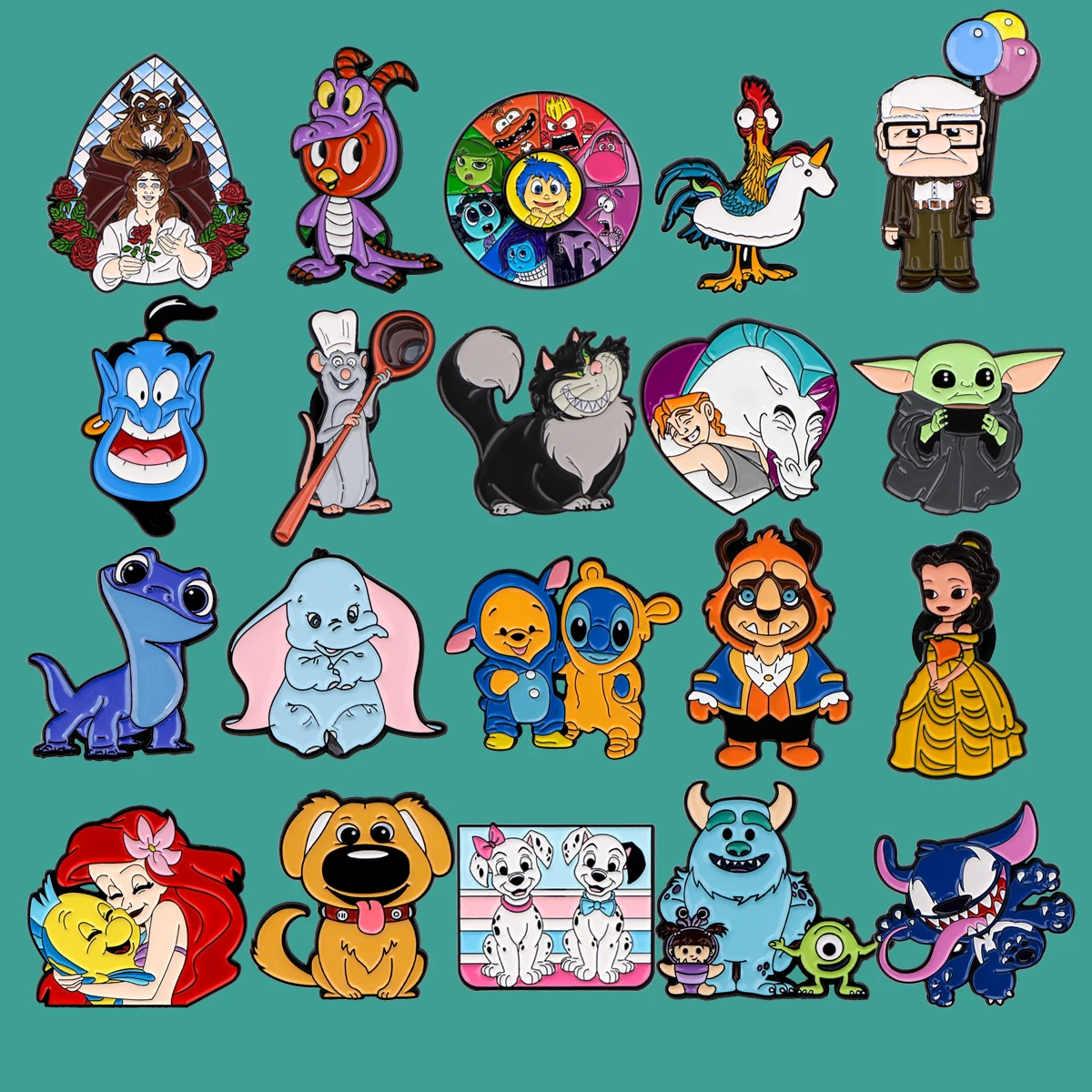 Милые классические эмалированные заколки в виде мультяшных героев для лацканов