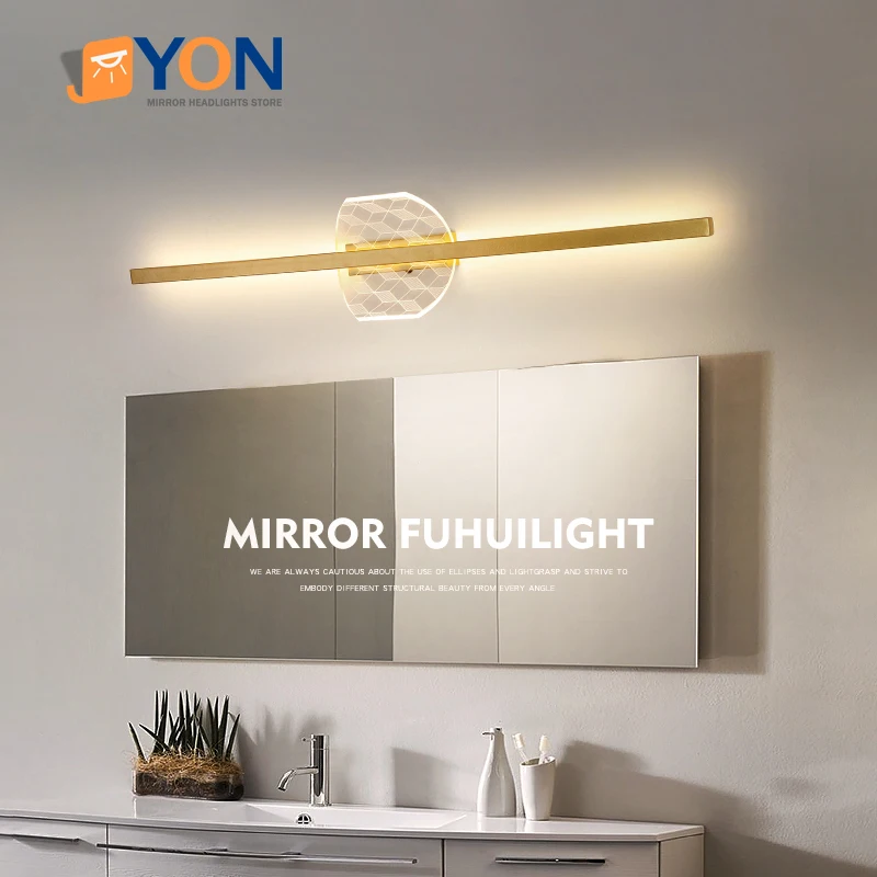 

Modern Led Mirror Headlight Nordic Bathroom Vanity Mirror Light Simple Mirror Cabinet Toilet Mirror Lamp Makeup Light AC90-260V