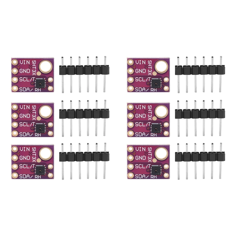 

6Pcs SHT31-D Temperature Humidity Sensor Digital Output Sensor Module IIC I2C Interface 3.3V For Arduino Raspberry Pi