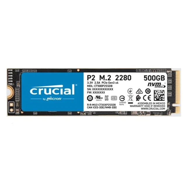 SSD P5 Plus M.2 2280 500 ГБ PCI-Express 4.0 NVMe 3D NAND Внутренний твердотельный накопитель (SSD) CT500P5PSSD8