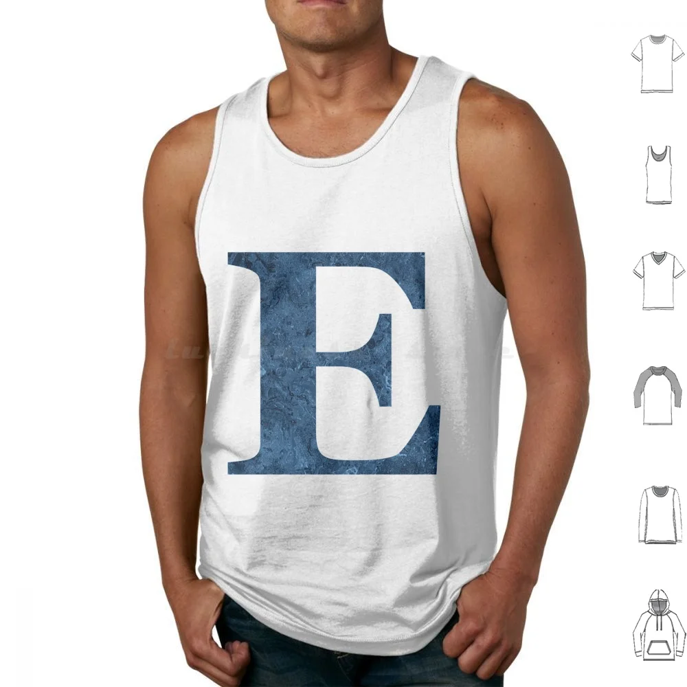 

Lettre E Marble Blue Tank Tops Vest Sleeveless E Funny Cute Meme Trendy Quote Trending Pink Flowers Aesthetic College Quotes