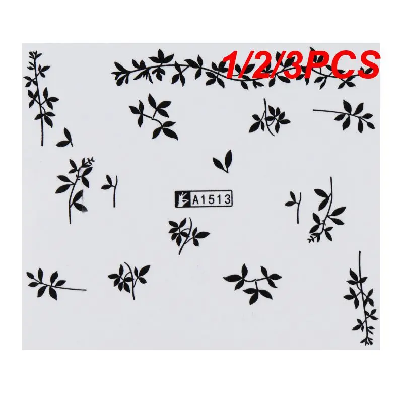 

1/2/3PCS Hot SaleNail Art Stickers Nail Art Decorations Sticker Water Transfer Decal Flower Leaves Girl Manicure Decoration