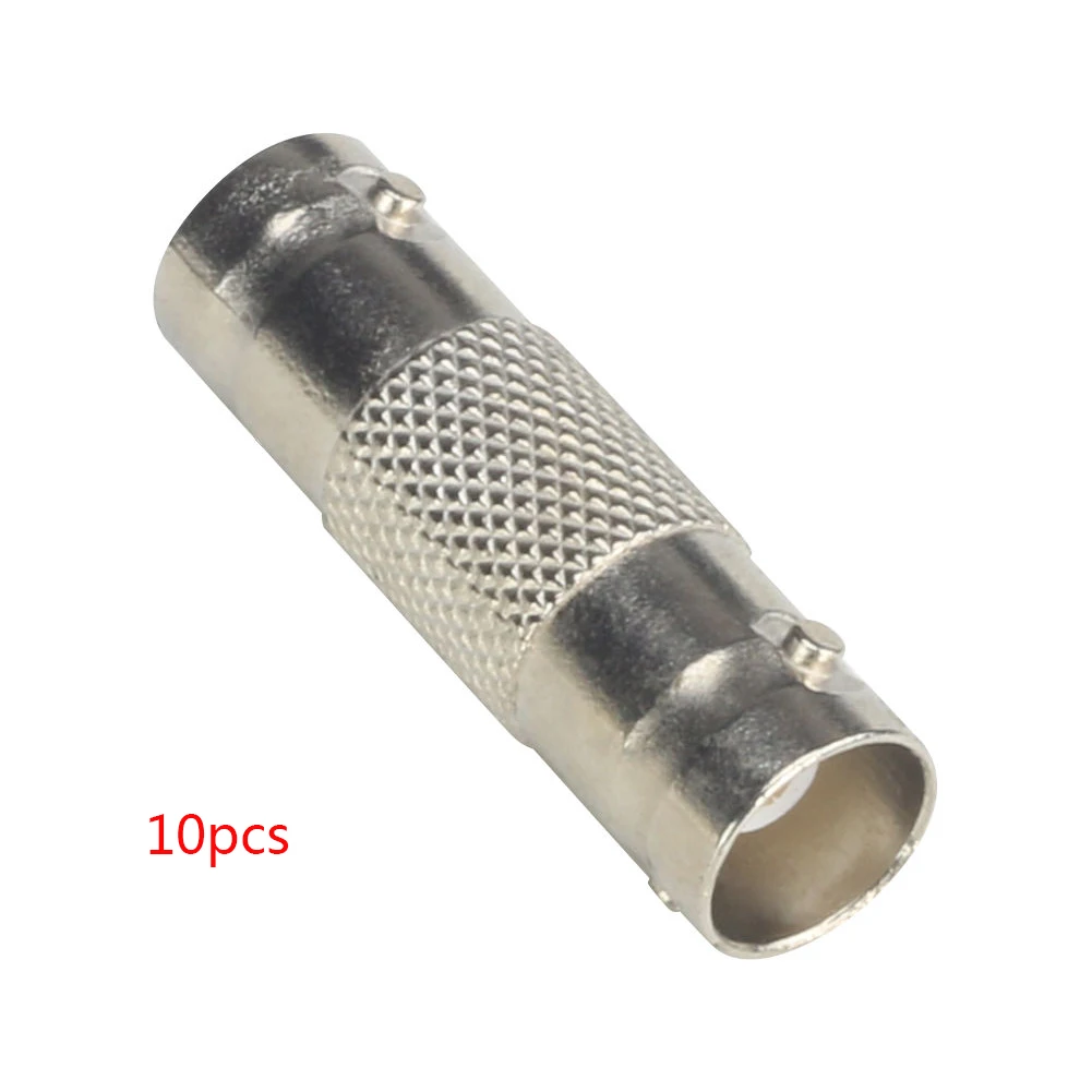 

10pcs Surveillance Video Cable Adapter Silver Home Portable Female Plug CCTV For Camera Replacement Parts BNC Connector