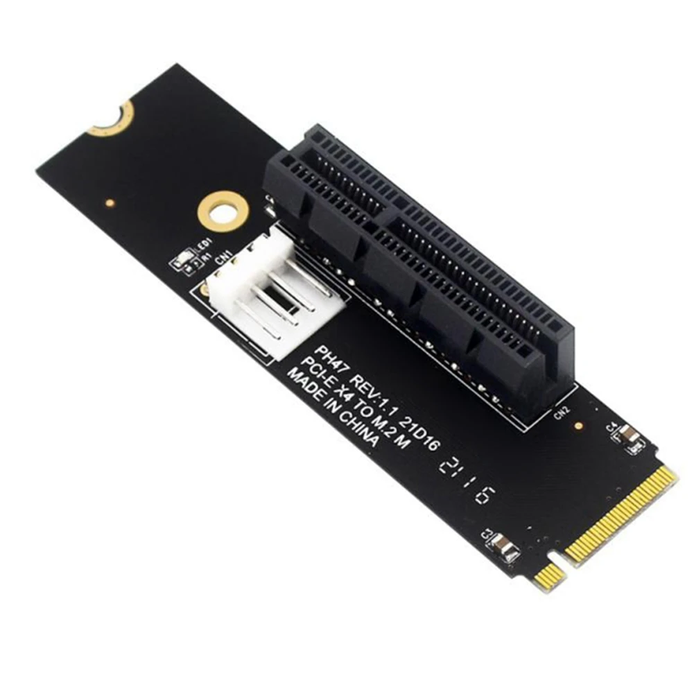 

Переходная карта NGFF M.2-PCI-E 4X, M2 M Key для PCIe X4 адаптер со стандартным индикатором SATA, для майнинга биткоинов