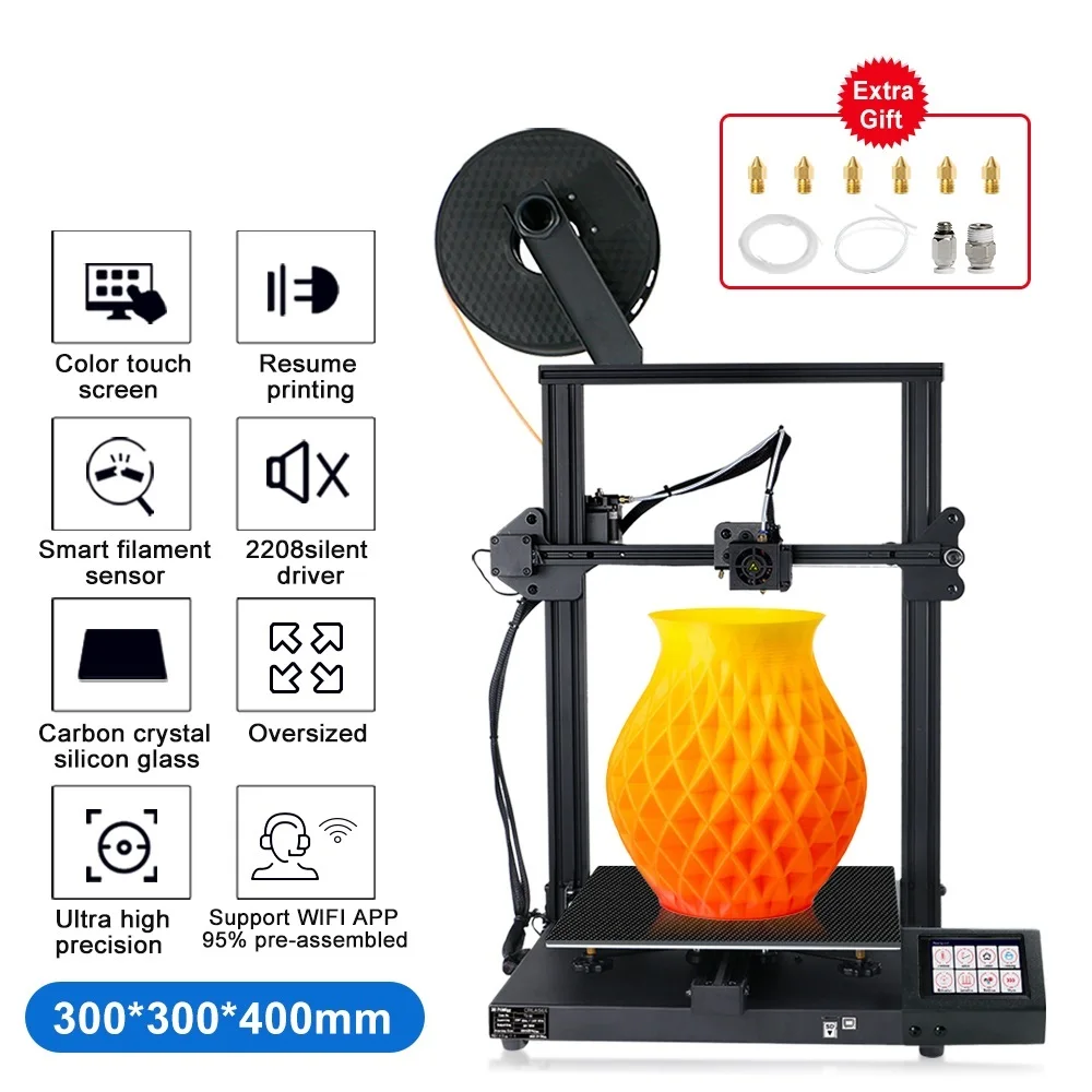 Алюминиевый 3D-принтер DIY Kit, домашние большие точные принтеры 3D печать 300x300 TMC2208 impressora 3D
Алюминиевый 3D-принтер DIY Kit, домашние большие точные принтеры 3D печать 300x300 TMC2208 impressora 3D