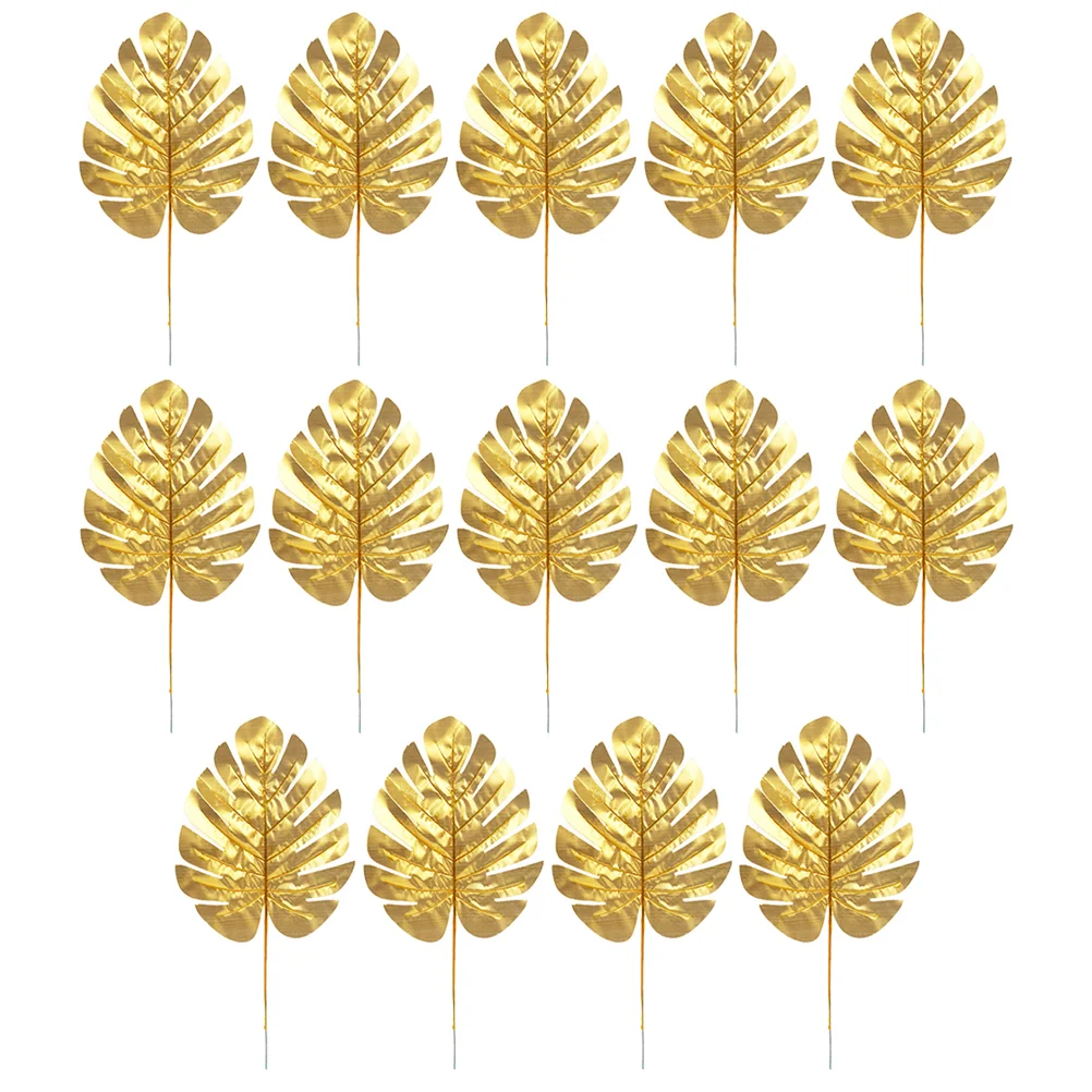 

Листья монстеры золотистого цвета, искусственные листья для свадебного украшения, аксессуар для сцены