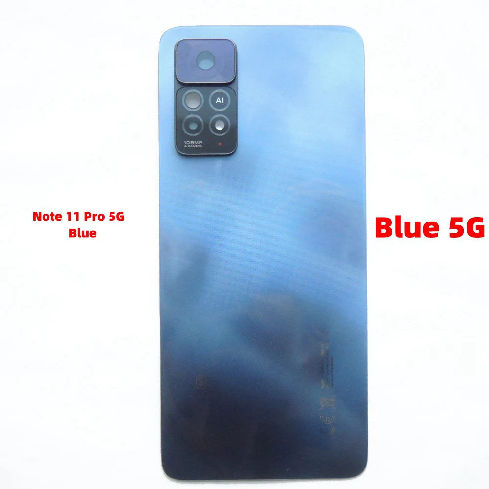 Задняя крышка батарейного отсека для Xiaomi Redmi Note 11 Pro 4G/5G задняя шасси с объективом