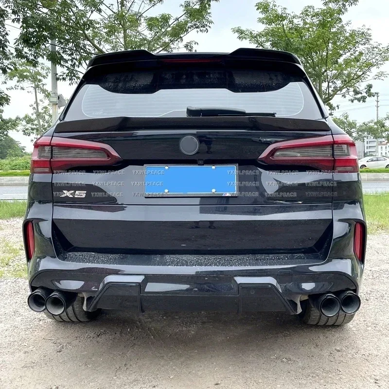 Для BMW G05 F95 X5M 2019 -2023 натуральное углеродное волокно/кузнечный Карбон заднее крыло