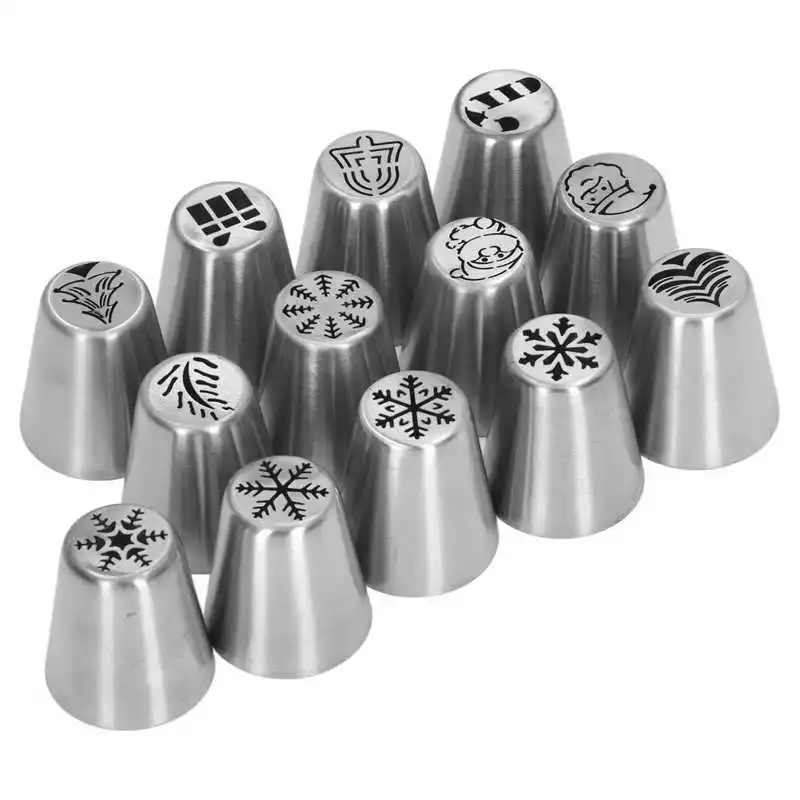 

Christmas Flower Frosting Tips Nozzles High Hardness Cake Decorating Tips for Cake Decoration