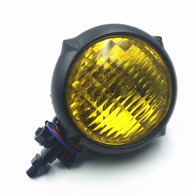 

Amber Retro Headlight Lamp For Harley Honda Kawasaki Suzuki Yamaha Triumph Cafe