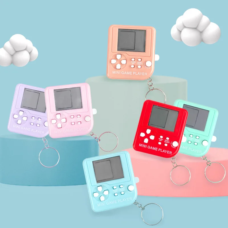 

Мини-Консоль игра, ностальгия Mini Tetris игровая консоль с брелоком детская портативная Видеоигра для детей Подарки