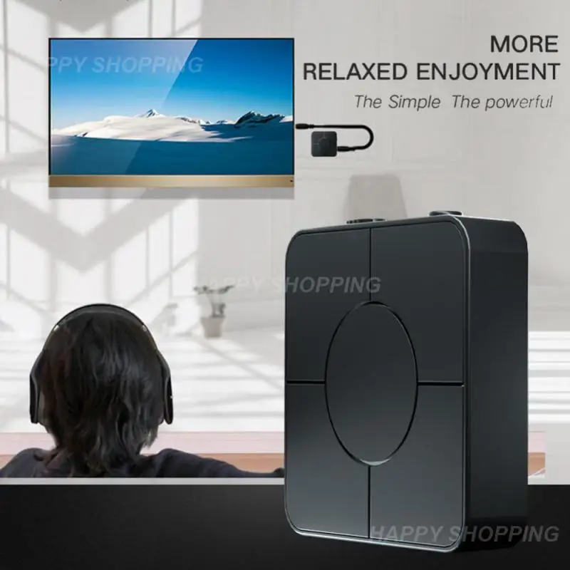 

Home Lavalier With Indicator 3d Surround Stereo Wireless 5.0 Adapter Audio Receiver Black Audio Accessories 5v