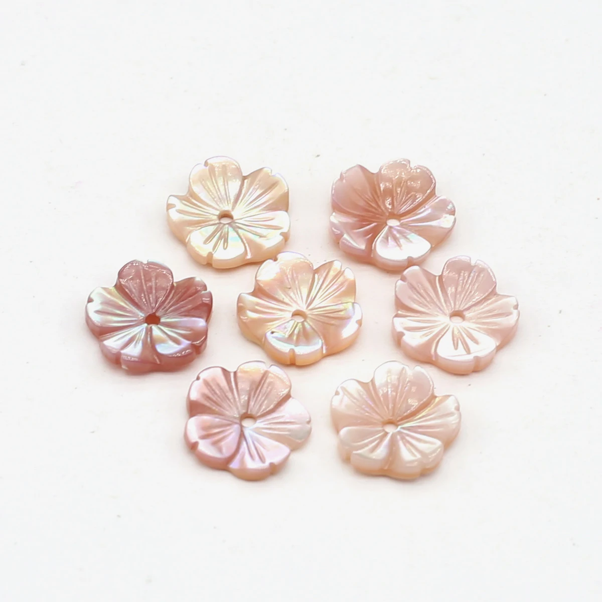 

Розовые натуральные Перламутровые Бусины в форме цветка, ракушки, бусины, бусины россыпью, аксессуары для ожерелья, браслета