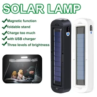 solar powered led camping light lantern portable emergency light camping equipment hanging bulb powerful outdoor led work lamp