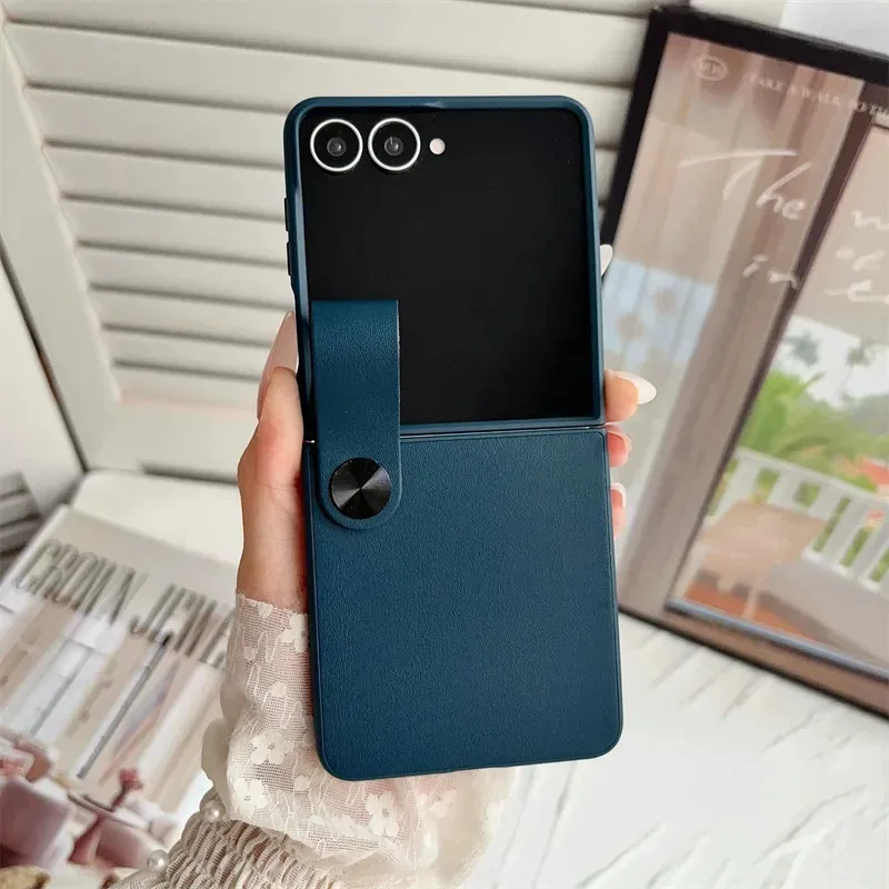 Чехол Skinlee для Samsung Galaxy Z Flip 8 5G с ремешком на руку Qinghui, ударопрочный силиконовый чехол для Samsung Galaxy Z Flip 8 5G, мягкий задний чехол. (art.: 3920dd07dd254) - 3920dd07dd254