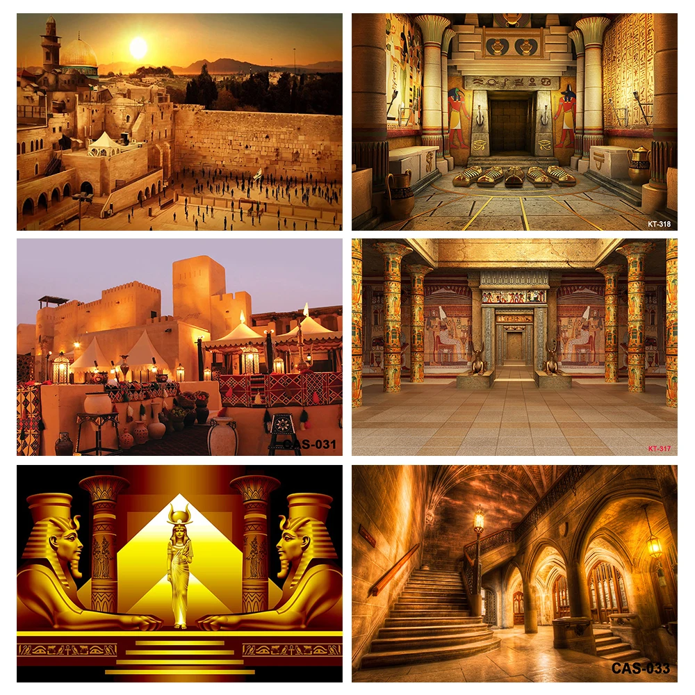 

Ancient Egyptian Palace Photography Backdrop Egyptian Mural Castle Background Egypt Theme Party Banner Photo Booth Studio Props