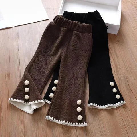 GEONYIEEK Девочки Теплые Штаны из Хлопка