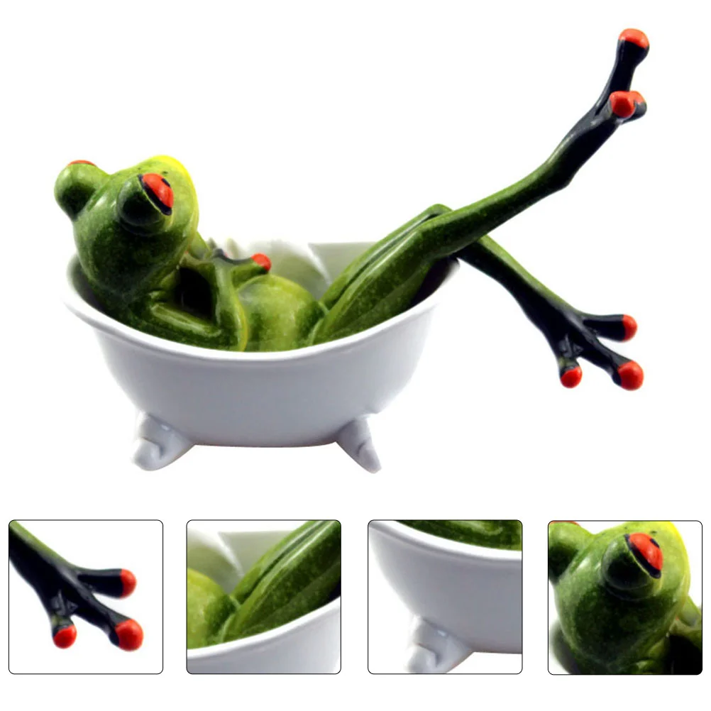

Frog Figurine Resin Decor Statue Animal Garden Outdoor 3D Decoration Figure Ornament Standing Funny Figurines Pastoral Model