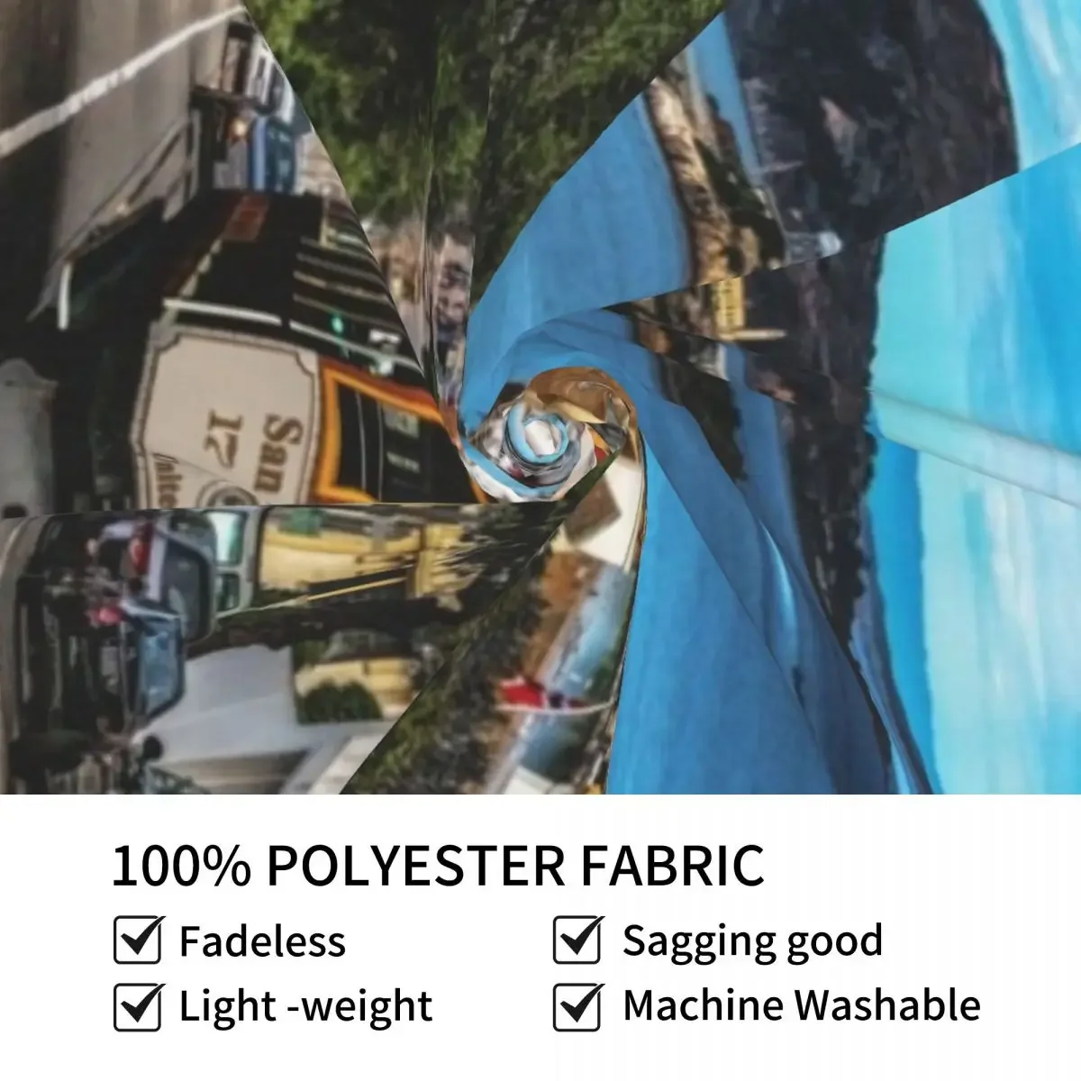 Сан-Франциско Калифорния - культовый тросовый автомобиль и гобелен с островом