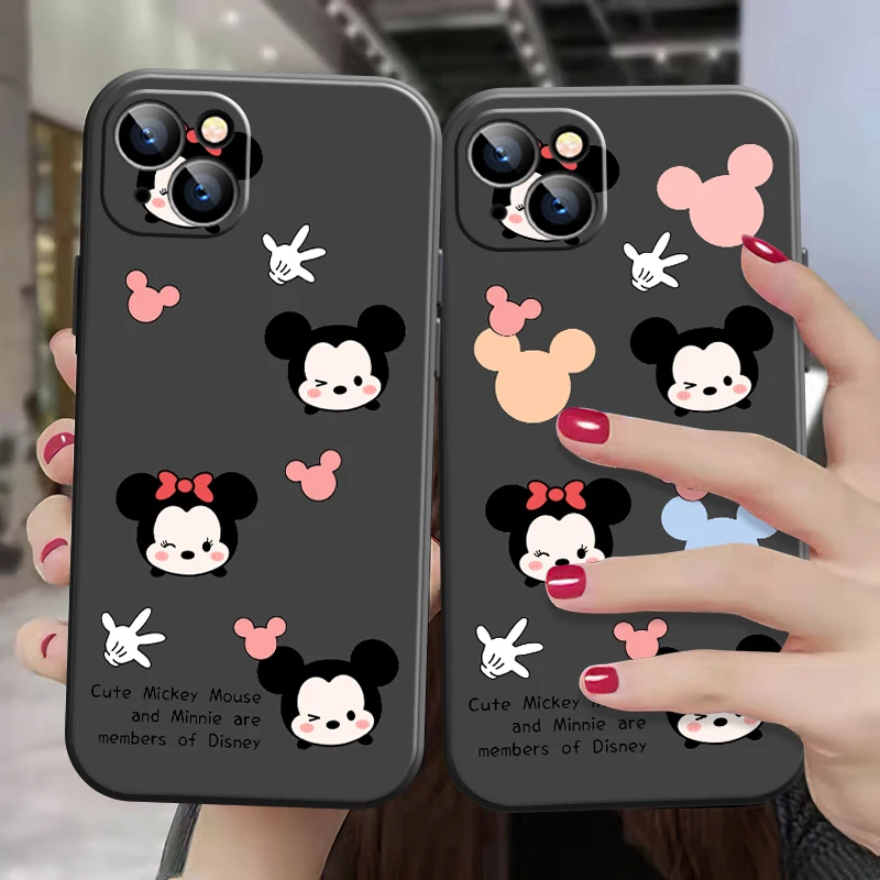 

Mickey and Minnie Phone Case For iPhone 13 12 11 6 6S 7 8 Plus X XR 11 Pro XS Max Mini Soft Carcasa Silicone For iPhone 12 Cover