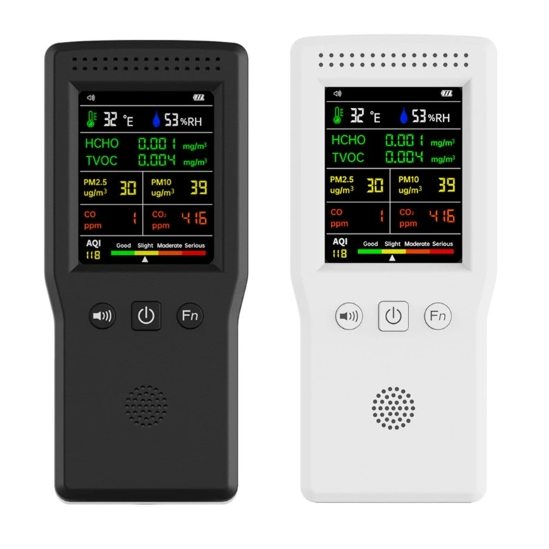 9 в 1 монитор качества воздуха CO2 CO PM2.5 HCHO TVOC температуры и влажности домашний