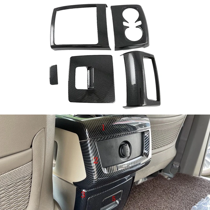 

Подлокотник для автомобиля из углеродного волокна, задний подлокотник для вентиляционного отверстия, отделка для Kia Carnival KA4 2020 2021 2022