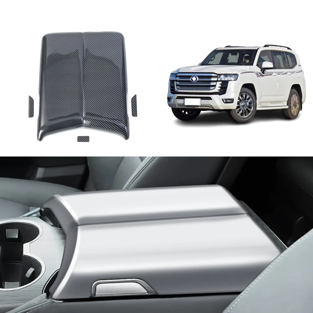 

For Toyota Land Cruiser 300 LC300 2022 2023 2024ABS Car Center Console Armrest Protector Panel Storage Box Cover Trim Sticker