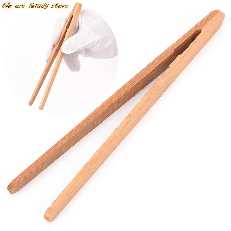 

1PC Wooden Tea Tweezer Bacon Tea Clip Tongs Bamboo Kitchen Salad Food Toast