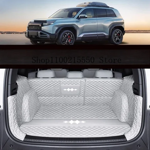 Аксессуары Коврики для BYD Equation Leopard Titanium 3 2025 + Коврик для багажника Задний багажник Кожаный коврик для багажника Защитный коврик для пола