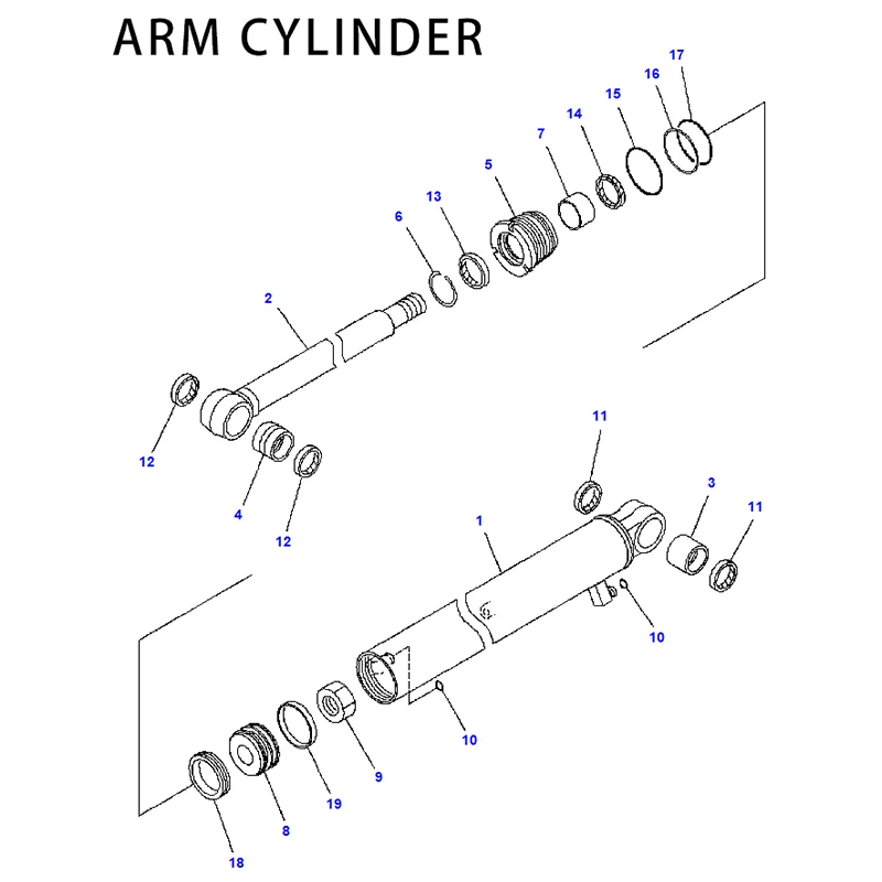 KOMATSU PC26MR-3 BOOM/ARM/BUCKET/BLADE/комплект поворотных цилиндров и основной клапан